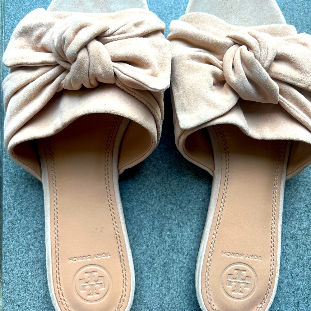 Tory Burch Annabelle Slides In Blush Color Size 9 - image 1